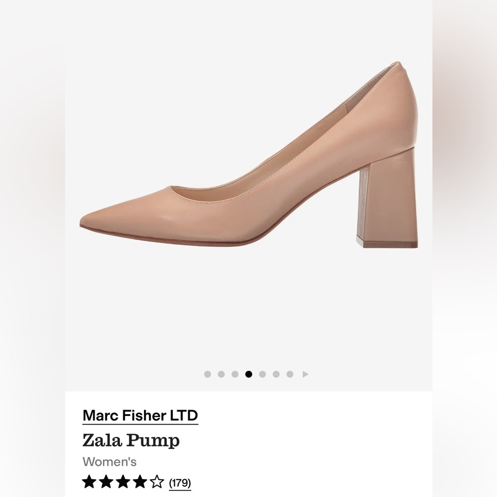 Marc Fisher Nude Block Heel Pumps